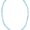 The Beachcomber Necklace -Clothing Online Store BlueGlassBeadGoldShellNecklaceonwhiteforsite