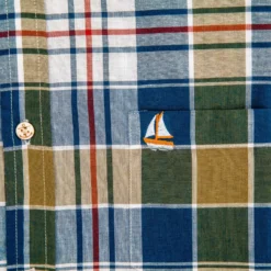 Narragansett Bay Sailing Madras Shirt -Clothing Online Store Canoe Blue Madras 2 scaled