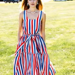 American Summer Striped Dress -Clothing Online Store IMG 4839 scaled