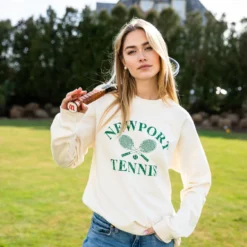 Newport Tennis Sweatshirt -Clothing Online Store NewportTennisSweatershirt