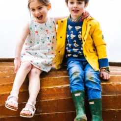 The Little Duckling Kid's Sweater -Clothing Online Store OliviaintheseacomberdresswithHarryintheDuckSweater scaled