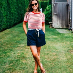 Newport Blues Linen Shorts 11 Newport Blues Linen Shorts -Clothing Online Store Red Striped Shirt Maddy scaled