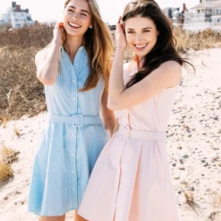 Calypso Sun Summering Dress -Clothing Online Store StripedBlueandpinkdress2 68fc4978 9a23 4bf8 8527 28e1f414c89c