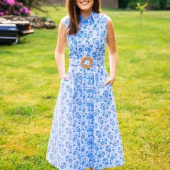 Azure Blossom Shirt Dress -Clothing Online Store image 3c2207a1 b247 4d83 8d89 bb1fe401e8a2