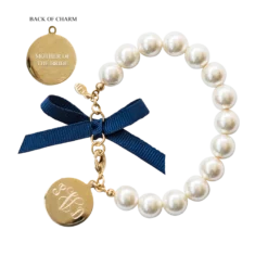 Classy Girls Wear Pearls Monogram Wedding Bracelet