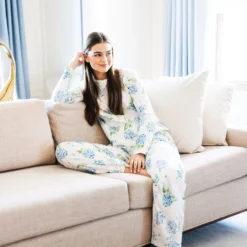 Hydrangea Bloom Pajama Set -Clothing Online Store winterbloompjs3 scaled